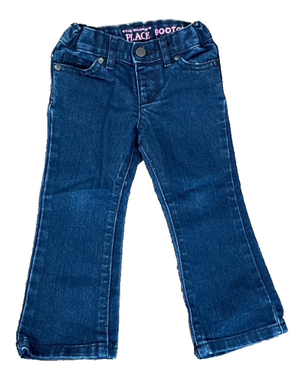 The Childrens Place Infant Girls Bootcut Jeans Size 2T Adjustable Waist Stretch